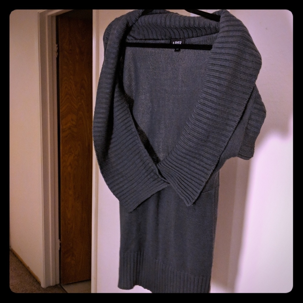 Grey sweater dress
